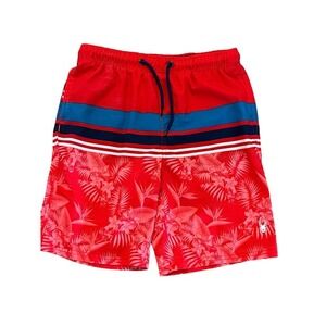 Spyder Red Kids Board‎ Shorts Swimsuit Boys Sz Large 14/16